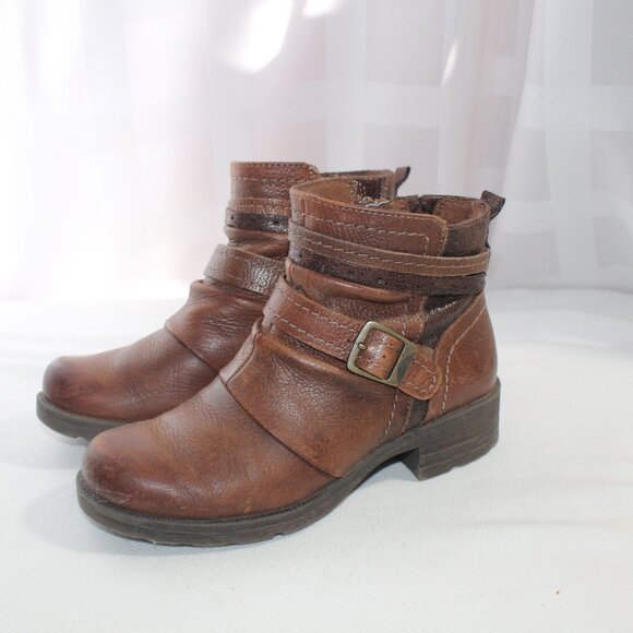 Earth Origins Shoes - Earth Origins Brown Leather Ankle Boots Booties 6M